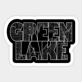 Green Lake Street Map Sticker